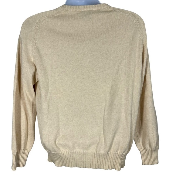 BILLS KHAKIS Men’s Cream Cotton Crewneck Sweater Medium Made in USA - Picture 3 of 5